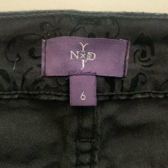 NYDJ Black Jacquard Ankle Slim Straight Jeans‎ - NWT - Picture 11 of 16